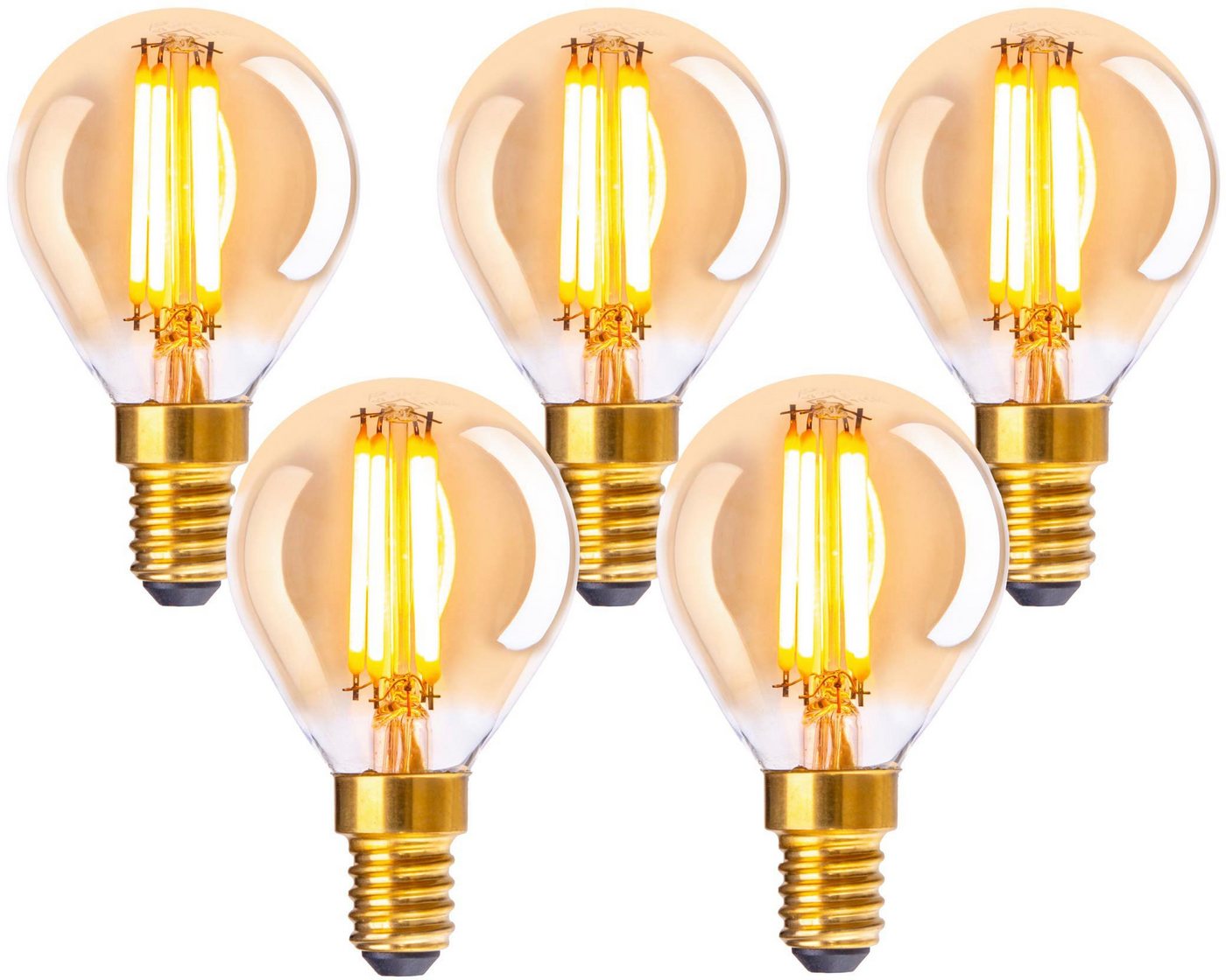 näve LED-Leuchtmittel Dilly, E14, 5 St., Warmweiß, dimmbar, 2058 Kelvin – Bild 3 von 5
