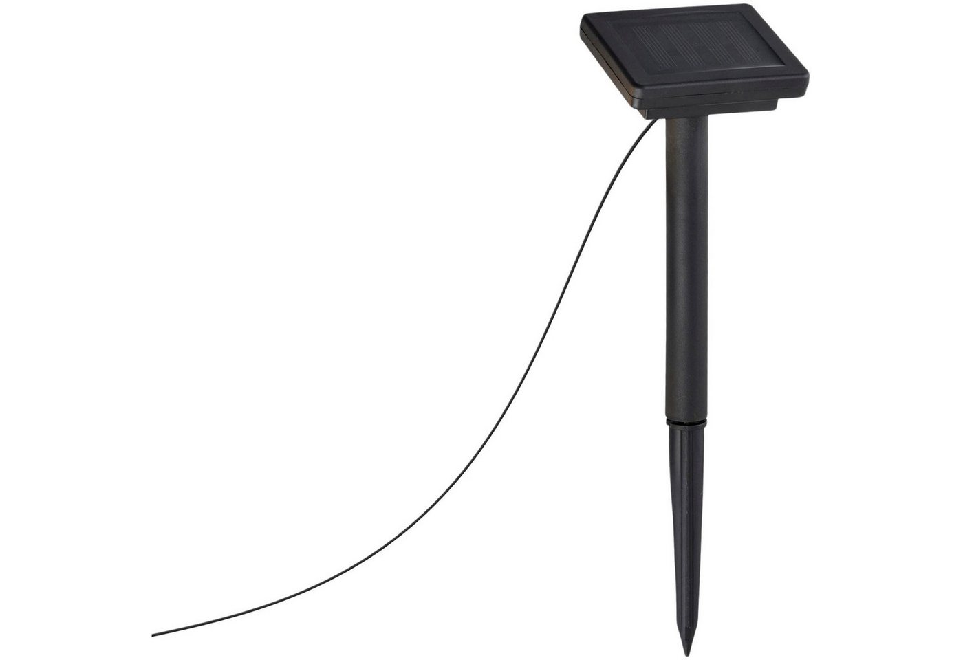 näve LED-Lichterkette Linda, 10-flammig, Solar, 10 Glühbirnen klar, RGB-LED, Dämmerungssensor, Zuleitung 180cm – Bild 5 von 5