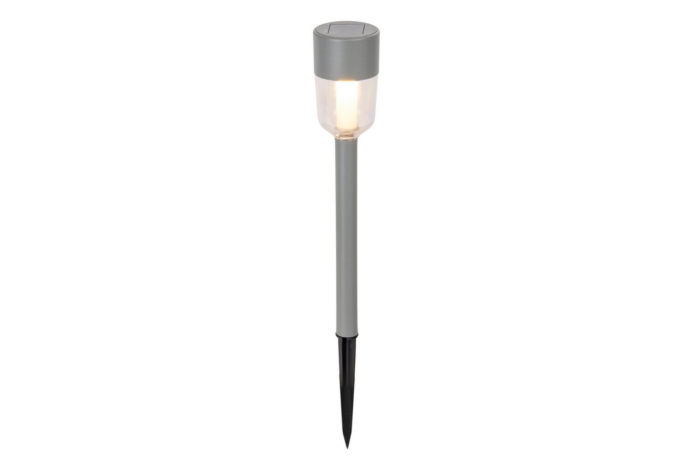 näve LED Solarleuchte Doha, LED fest integriert, Warmweiß, 8er-Set Dekoerdspieß, je H: 35,5cm, grau, LED warmweiß, Leuchtdauer 8h – Bild 3 von 5