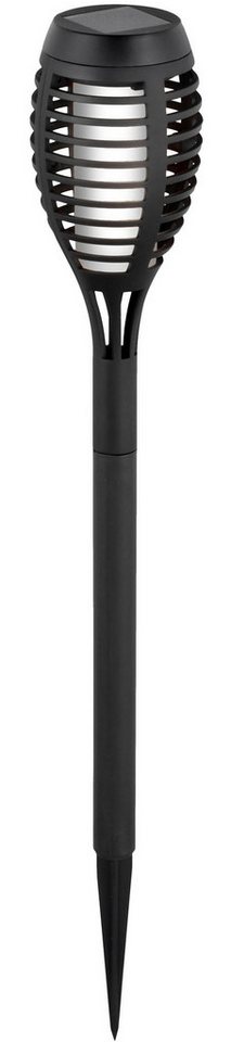 näve LED Solarleuchte Fanilo, Tageslichtsensor, LED fest integriert, Warmweiß, 5er Set Fackeln, Flammeneffekt, schwarz, LED warmweiß, H: 45cm, D: 6cm – Bild 3 von 5