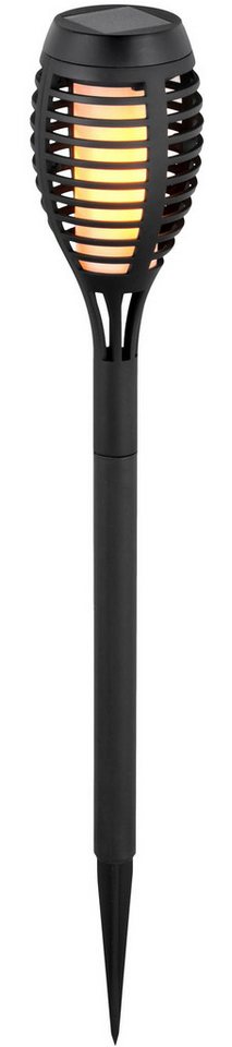 näve LED Solarleuchte Fanilo, Tageslichtsensor, LED fest integriert, Warmweiß, 5er Set Fackeln, Flammeneffekt, schwarz, LED warmweiß, H: 45cm, D: 6cm – Bild 4 von 5