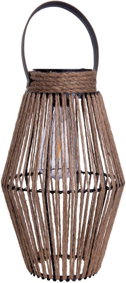 näve LED Solarleuchte Korbinian, LED fest integriert, Warmweiß, Schnurbespannung, inkl. Lichtbulb mit LED, warmweißes Licht, Henkel – Bild 3 von 5