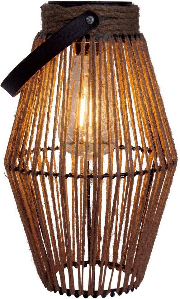 näve LED Solarleuchte Korbinian, LED fest integriert, Warmweiß, Schnurbespannung, inkl. Lichtbulb mit LED, warmweißes Licht, Henkel – Bild 4 von 5
