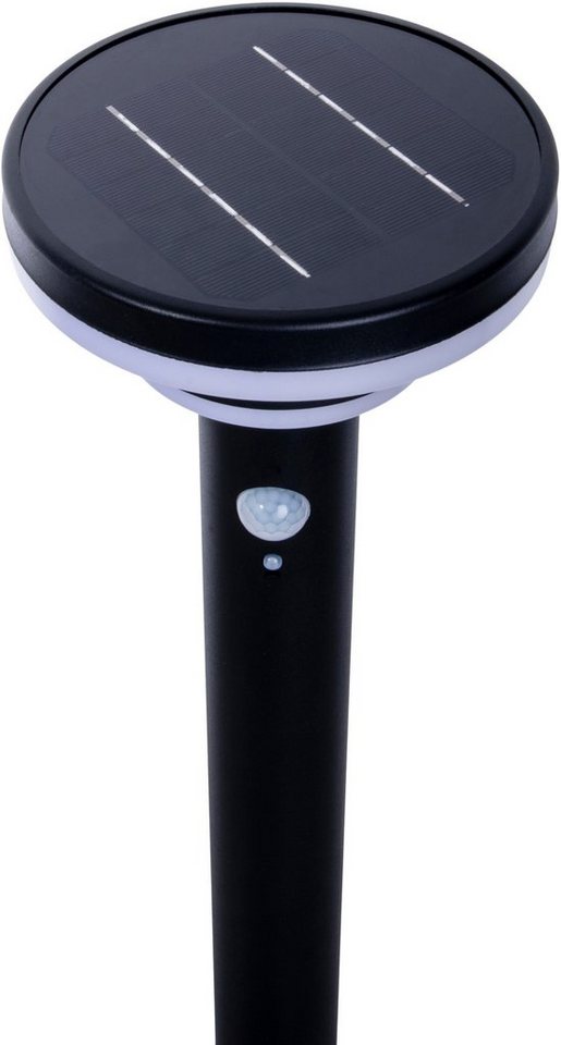 näve LED Solarleuchte Nora, Bewegungsmelder, LED fest integriert, Warmweiß, inkl. Bewegungsmelder, stufenweise dimmbar, H: 86cm, mit Erdspieß – Bild 4 von 5