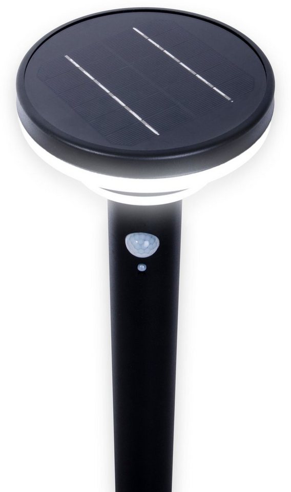 näve LED Solarleuchte Nora, Bewegungsmelder, LED fest integriert, Warmweiß, inkl. Bewegungsmelder, stufenweise dimmbar, H: 86cm, mit Erdspieß – Bild 5 von 5