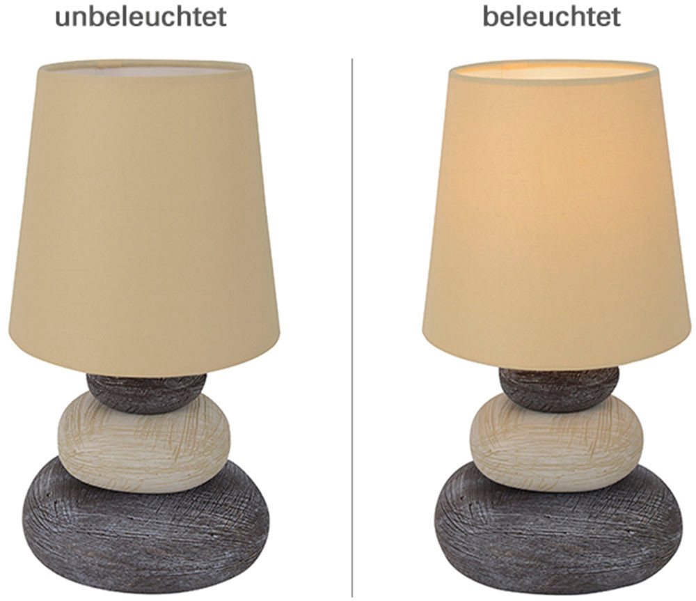 näve LED Tischleuchte Stoney, ohne Leuchtmittel, Zuleitung: ca. 130 cm – Bild 4 von 5