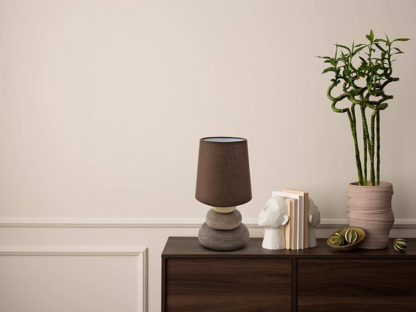 näve LED Tischleuchte Stoney, ohne Leuchtmittel, Zuleitung: ca. 130 cm – Bild 2 von 5