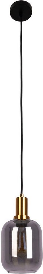 näve Pendelleuchte Fumo, ohne Leuchtmittel, aus Metall in Schwarz und Gold und Rauchglas, Ø ca. 22 cm, Höhe 150 cm – Bild 3 von 5