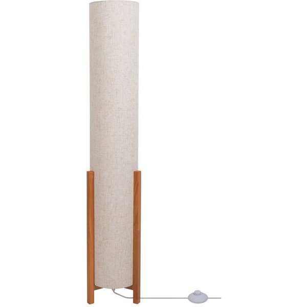 näve Stehlampe Matida, Ein-/Ausschalter, ohne Leuchtmittel, 1xE27 exkl., Holzgestell, Textilschirm natur, H: ca. 32cm, D: ca. 22cm
