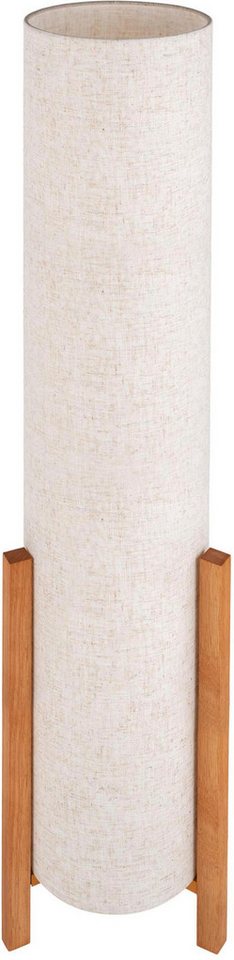 näve Stehlampe Matida, Ein-/Ausschalter, ohne Leuchtmittel, 1xE27 exkl., Holzgestell, Textilschirm natur, H: ca. 32cm, D: ca. 22cm – Bild 5 von 5