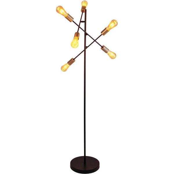 näve Stehlampe Modo, ohne Leuchtmittel, E27 max. 40W, incl. Tippschalter/Fußschalter, Farbe: schwarz, gold