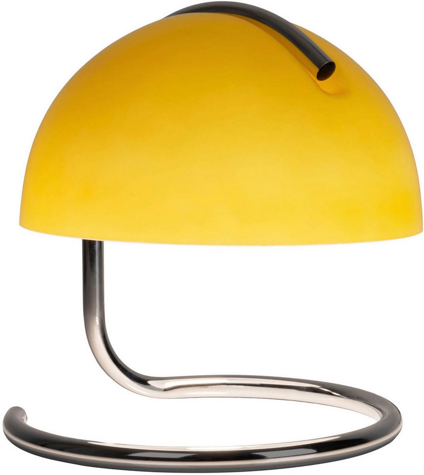 näve Tischleuchte Burano, ohne Leuchtmittel, halbkugelförmiger Glasschirm, 1x E27, Zuleitung schwarz 150cm – Bild 3 von 5