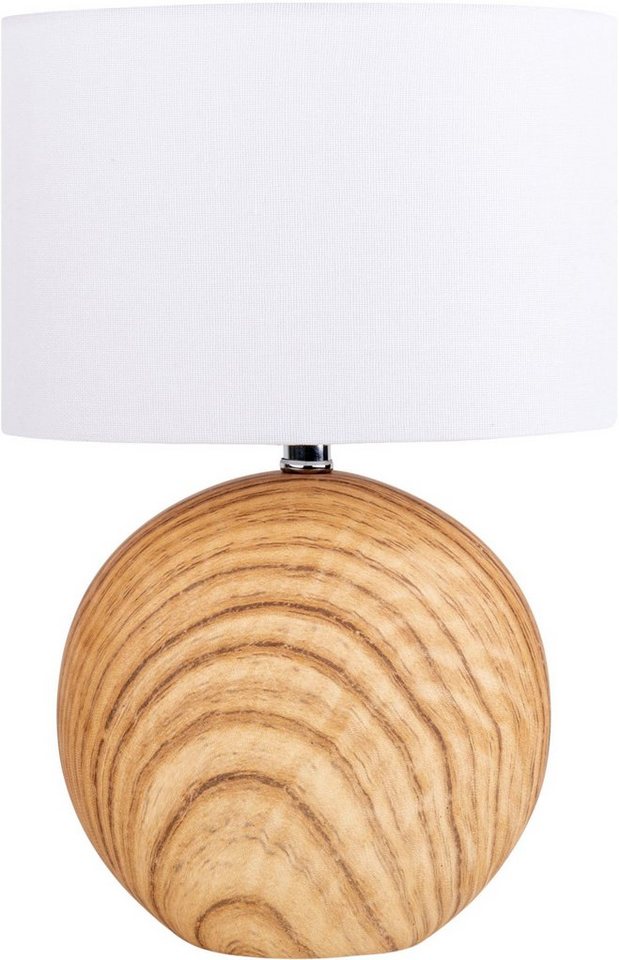 näve Tischleuchte Woody, Ein-/Ausschalter, ohne Leuchtmittel, Keramik Tischleuchte, E14, max. 40W, Höhe: 31,5cm, inkl. Kippschalter – Bild 2 von 5