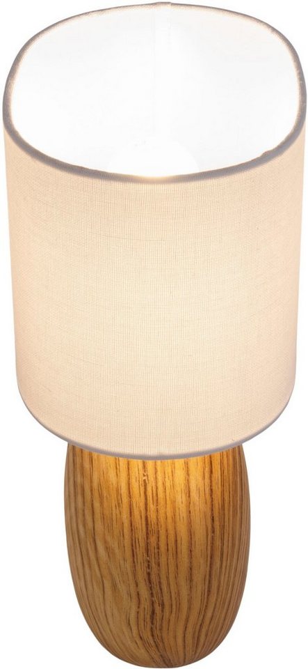näve Tischleuchte Woody, Ein-/Ausschalter, ohne Leuchtmittel, Keramik Tischleuchte, E14, max. 40W, Höhe: 31,5cm, inkl. Kippschalter – Bild 4 von 5