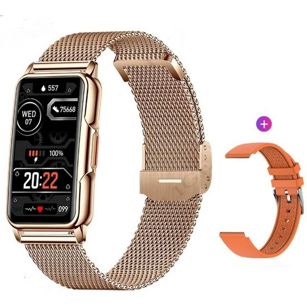 Nagham Ghazal Aswad Smartwatch 1,47 zoll Full Touch Herzfrequenz Sport Smart Armband Smartwatch
