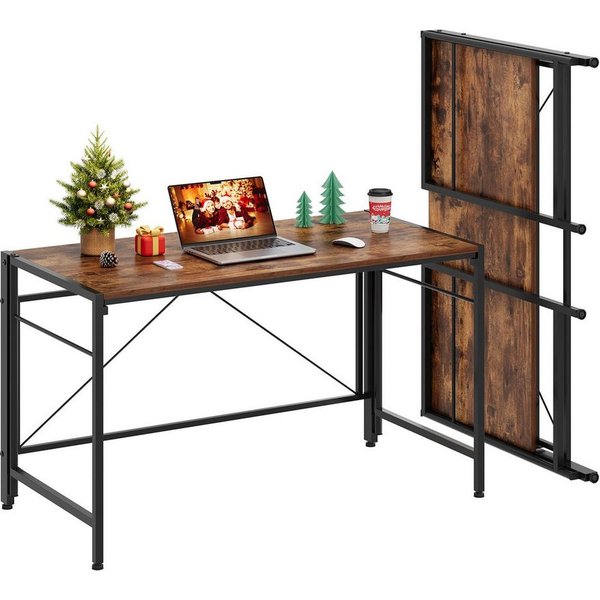 NAIMP Klapptisch Klappschreibtisch, Faltbar Tisch, Computertisch Platzsparend, Tischplatte aus MDF, einfache Montage