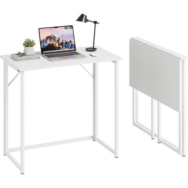 NAIMP Klapptisch Schreibtisch, faltbar Computertisch, Bürotisch für Homeoffice, 80L x 46B x 74H cm