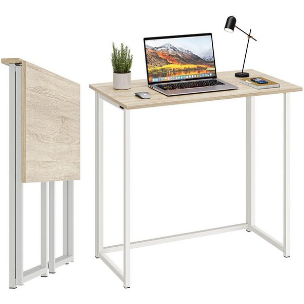 NAIMP Schreibtisch faltbar Computertisch, Klapptisch, Arbeitstisch, Bürotisch, flexibel und platzsparend