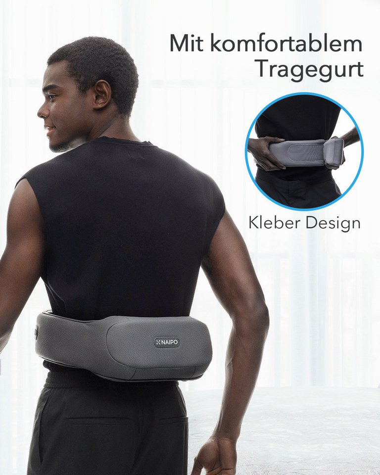 NAIPO Shiatsu-Massagegerät, Kabelloses Schultermassagegerät mit Infrarotwärme – Bild 2 von 5