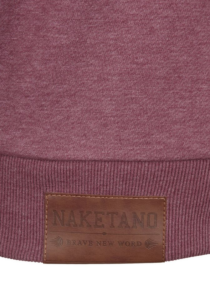 naketano Hoodie Kapuzenpullover Herren Baumwolle, weich, Kapuze, Kängurutasche (Spar-Set, Rainerius 20) Hoodie, weiche Sweatware, Rippbündchen, Streetwear, Loun – Bild 5 von 5