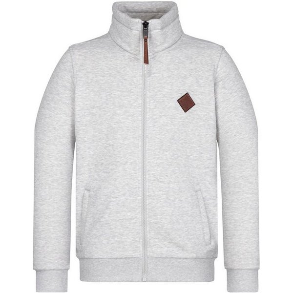 naketano Sweatjacke Herren hoher Stehkragen, Reißverschluss, Eingrifftaschen, meliert Rippbündchen, Kordelzug, Logo-Patch, Regular Fit, casual, Streetwear