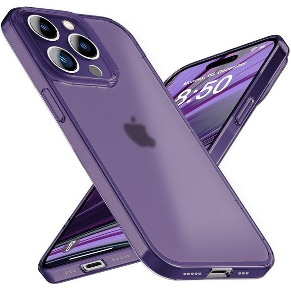 Nalia Smartphone-Hülle Apple iPhone 14 Pro Max 17 cm (6,7 Zoll), Extrem Dünnes Mattes Hardcase / 0,3mm Schlanke Hülle / Durchscheinend