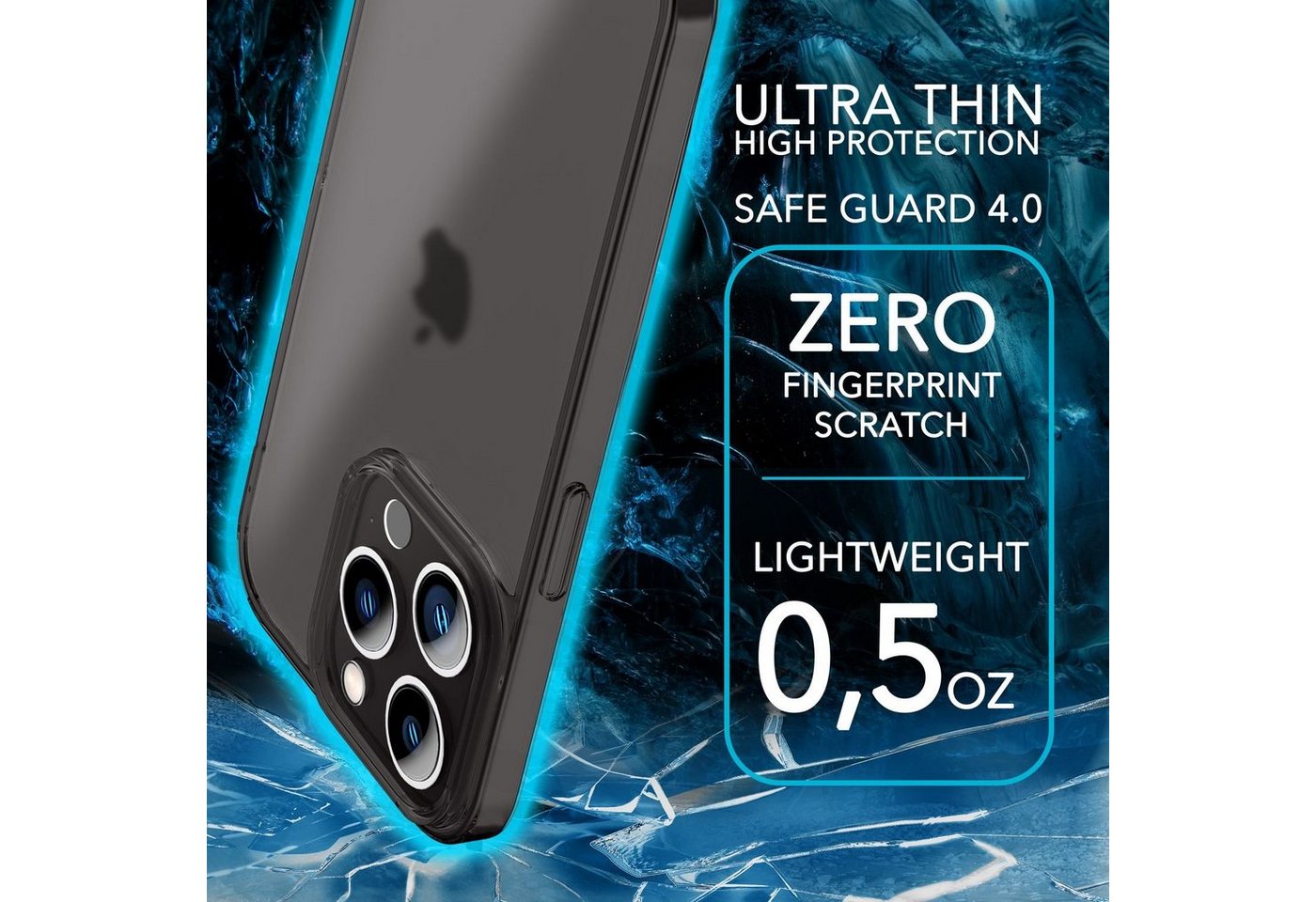 Nalia Smartphone-Hülle Apple iPhone 14 Pro Max 17 cm (6,7 Zoll), Extrem Dünnes Mattes Hardcase / 0,3mm Schlanke Hülle / Durchscheinend – Bild 2 von 5
