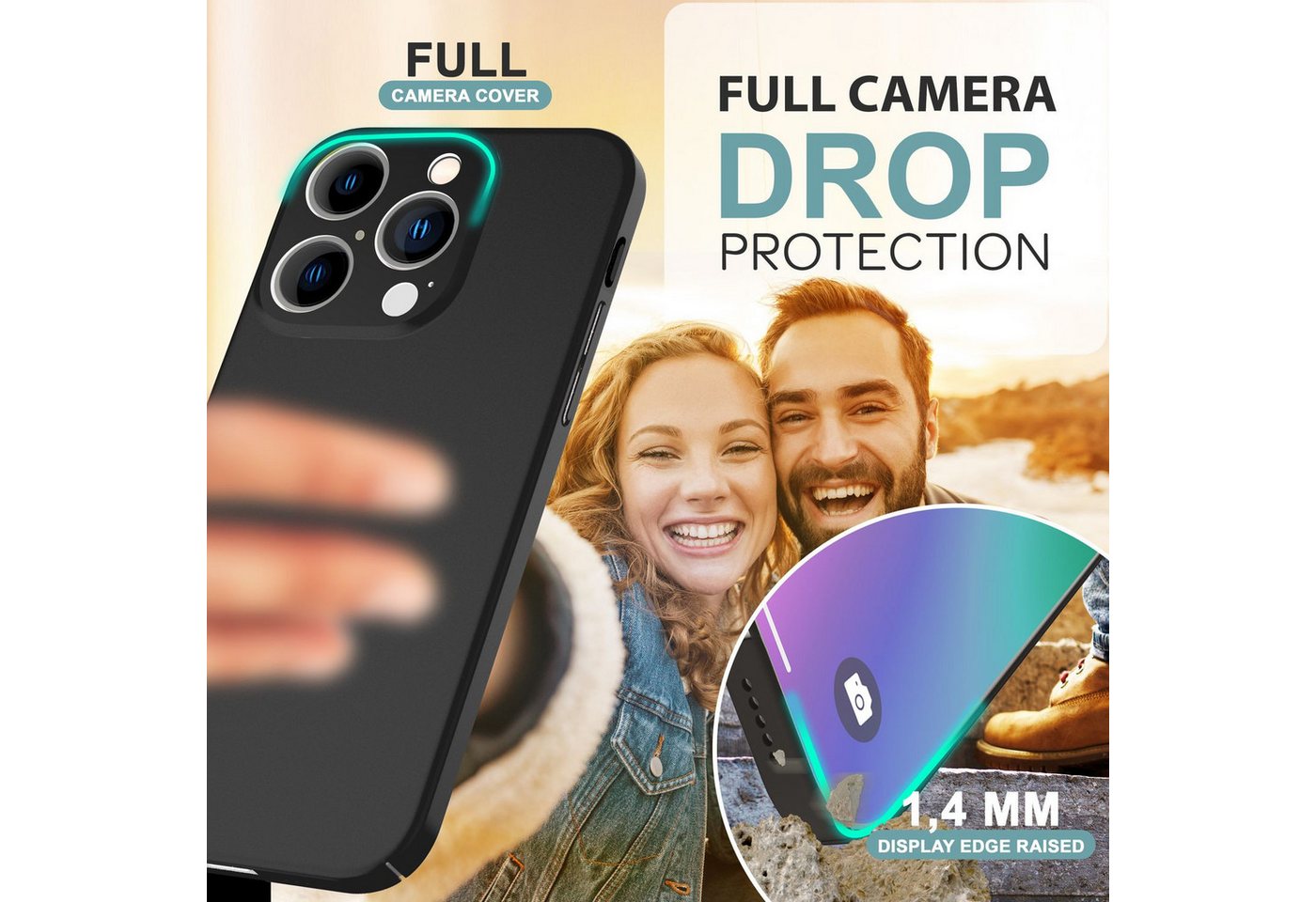 Nalia Smartphone-Hülle Apple iPhone 16 Pro Max 17,5 cm (6,9 Zoll), Ultra Dünne Hülle / Matt Hardcase / 0,5mm Slim-Fit / Anti-Fingerprint – Bild 2 von 5