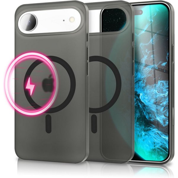 Nalia Smartphone-Hülle Apple iPhone 17 Air 16,5 cm (6,5 Zoll), MagSafe Hülle / Extrem Dünn 0,3mm / Semi-Transparent / Fein Mattiert