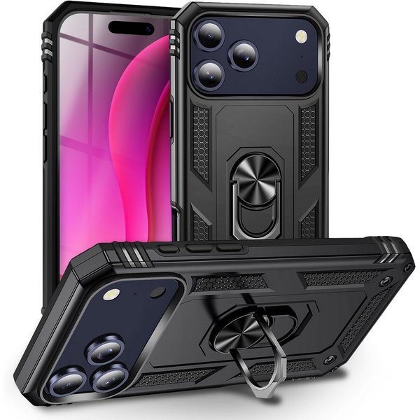 Nalia Smartphone-Hülle Apple iPhone 18 Pro Max Apple iPhone 17 Pro Max 17,5 cm (6,9 Zoll), Hülle mit Ring / Extrem Robust / Fallschutz / Ständer / Military Styl