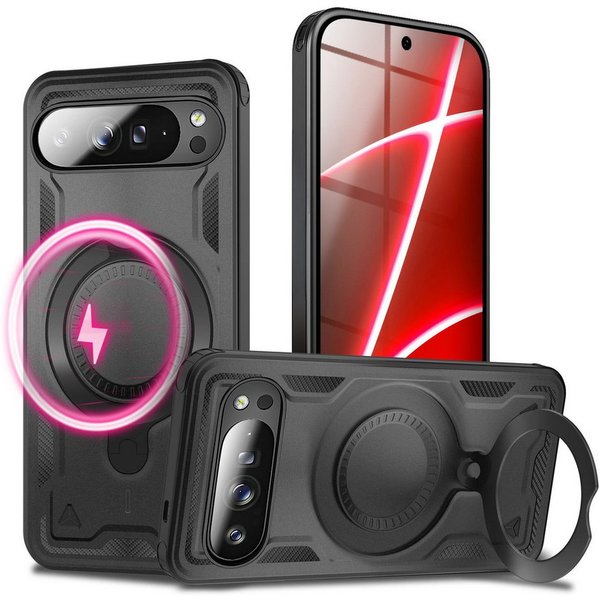 Nalia Smartphone-Hülle Google Pixel 10 Pro 16 cm (6,3 Zoll), Military Armor Case / MagSafe / Extrem Schutz / 360° Ring / Outdoor