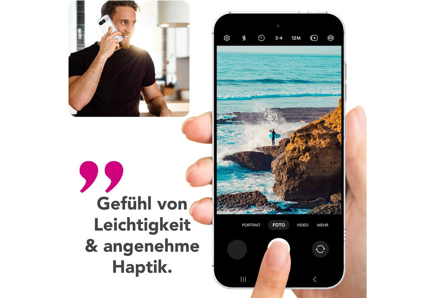 Nalia Smartphone-Hülle Google Pixel 9 16 cm (6,3 Zoll), GLAZE Case - Transparentes Silikon, Anti-Watermark & Schlank – Bild 5 von 5