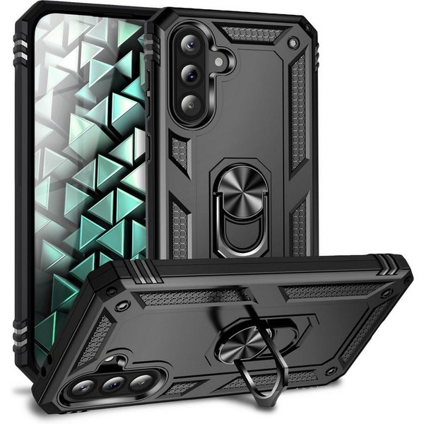 Nalia Smartphone-Hülle Samsung Galaxy A56 17 cm (6,7 Zoll), Military Style / 360° Dreh Ring / Ständer / Fallschutz Cover / Robust