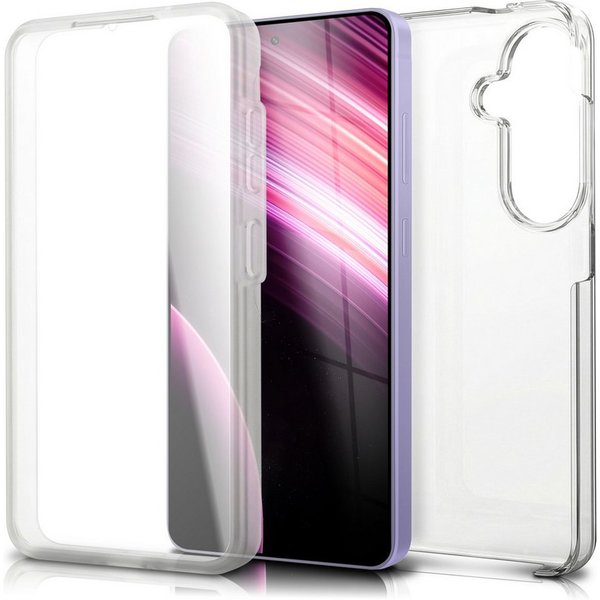 Nalia Smartphone-Hülle Samsung Galaxy A57 17 cm (6,7 Zoll), 360GUARD Case - 360-Grad Rundumschutz, Displayschutz, Klar & Anti-Gelb