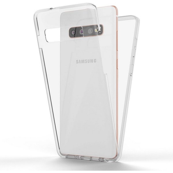 Nalia Smartphone-Hülle Samsung Galaxy S10 15,5 cm (6,1 Zoll), Klare 360 Grad Hülle / Rundumschutz / Transparent / Displayschutz Case