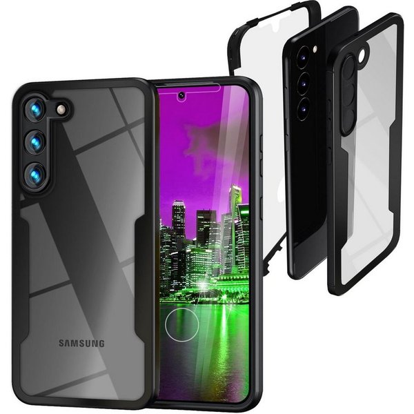 Nalia Smartphone-Hülle Samsung Galaxy S23 Plus 16,8 cm (6,6 Zoll), Klare 360 Grad Hülle / Rundumschutz / Hybrid Case / Schutzrahmen Matt