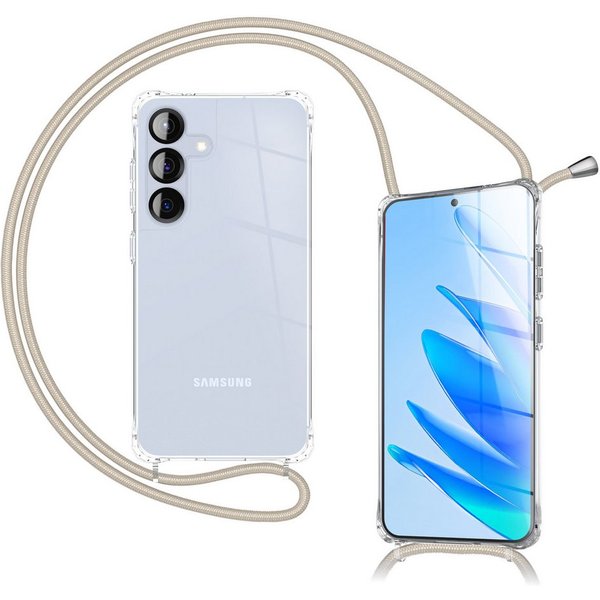Nalia Smartphone-Hülle Samsung Galaxy S25 FE 17 cm (6,7 Zoll), Hülle zum Umhängen / 160cm Handykette / MultiWear Band / Fallschutz