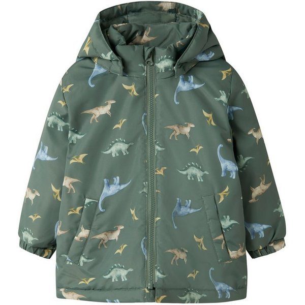 Name It Outdoorjacke NMMMAX JACKET PA AOP NOOS Kunstfaser, wasserabweisend, mit abnehmbarer Kapuze