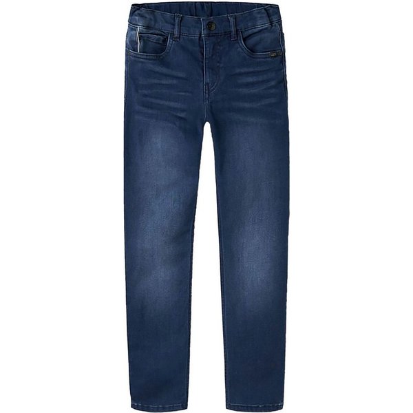 Name It Regular-fit-Jeans Stretch Slim Fit Used Look Verstellbarer für Jungen Baumwolle Normal Fit Einfarbig elastisch Reißverschluss