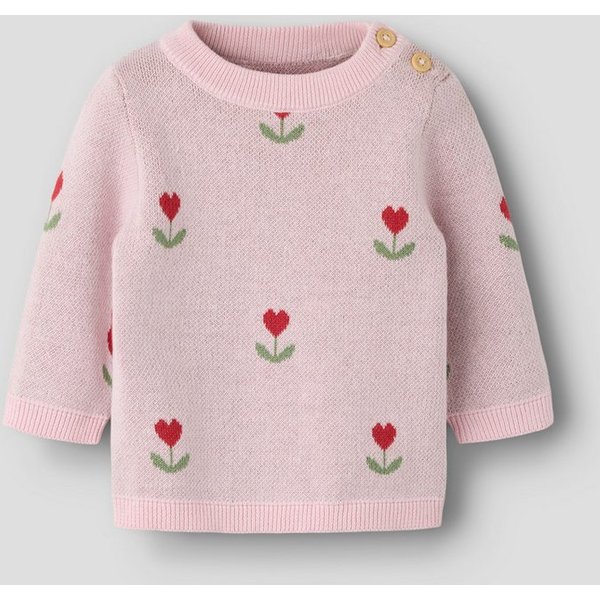 Name It Rundhalspullover NBFNELA LS KNIT TOP Baumwolle, regular fit