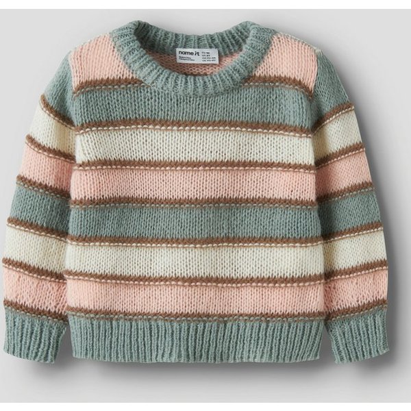 Name It Rundhalspullover NMFLERNORT LS KNIT Kunstfaser, regular fit