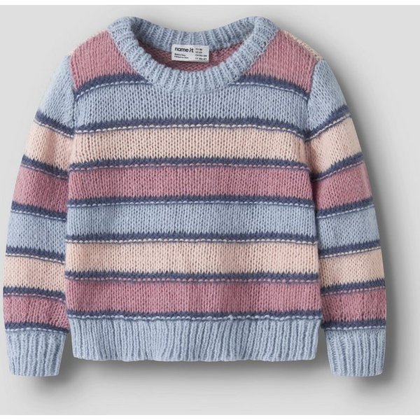 Name It Rundhalspullover NMFLERNORT LS KNIT Kunstfaser, regular fit