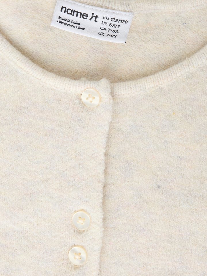 Name It Strickjacke NKFLEMINA LS CARDIGAN Materialmix, regular fit – Bild 4 von 4