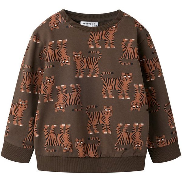 Name It Sweatshirt NMMLARSON LS NREG SWE BRU Baumwolle, regular fit