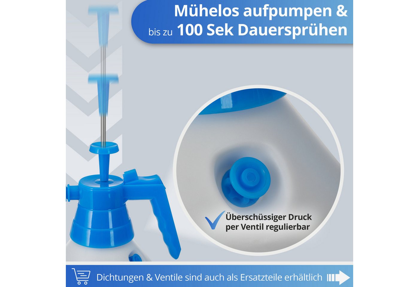 Nanoprotect Sprühflasche Handsprüher - 1,5 Liter - Drucksprüher – Bild 3 von 5