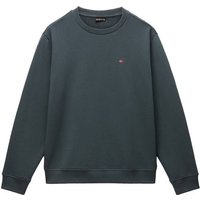 NAPAPIJRI Herren Sweatshirt - BALIS CREW SUM, Baumwolle, ungefüttert, Regular Fit, Größe 2XL in Grün