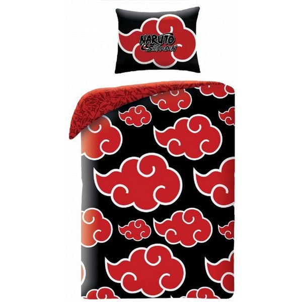 Naruto Bettwäsche Set Baumwolle Bettdeckenbezug 140 × 200 cm mit 70 × 90 cm Kissenbezug, 2 teilig