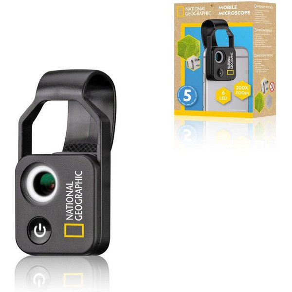NATIONAL GEOGRAPHIC NATIONAL GEOGRAPHIC 200x Handy-Mikroskop mit CPL Kindermikroskop
