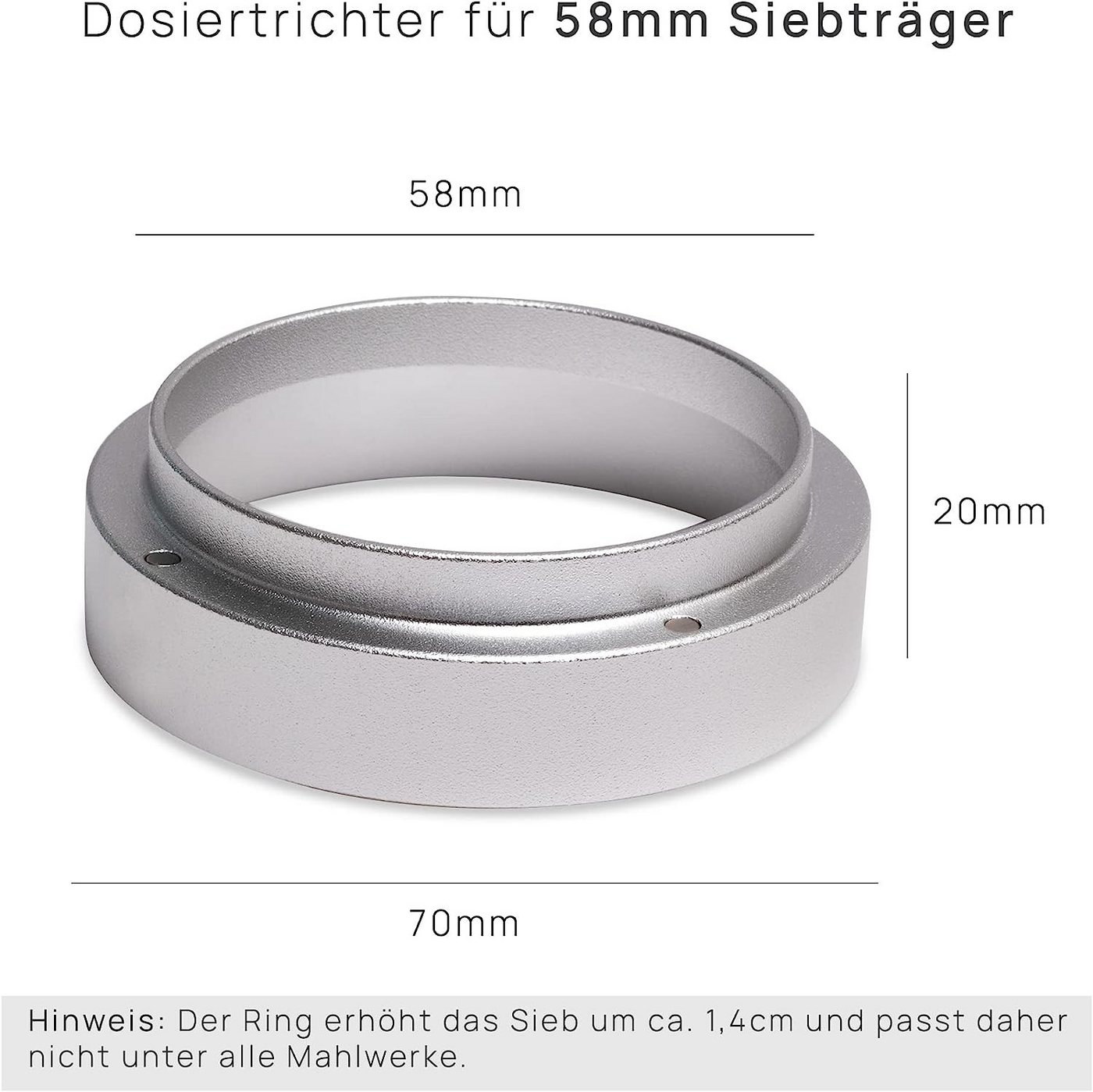 natumo Trichter Dosierring Silber 58 mm – Bild 2 von 5