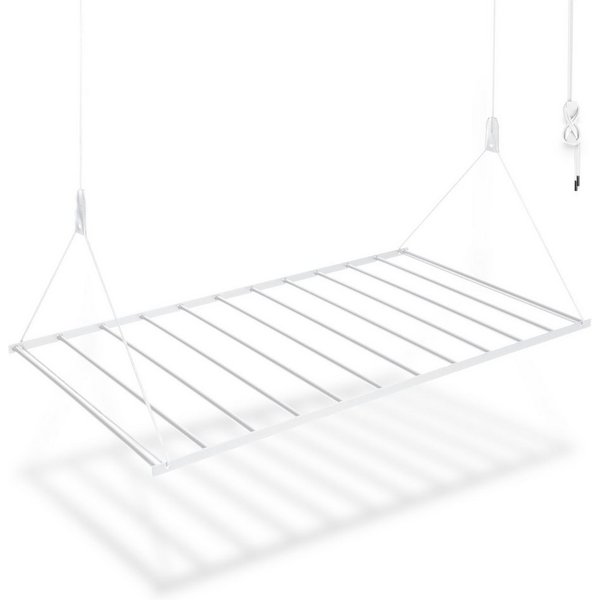 Natural Goods Berlin Deckenwäschetrockner SWING, Metall, rostfreier, pulverbeschichteter Wäscheständer, Innen & Außen
